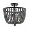 Jonathan Y Drift Wood Bead 16" 3-Light Bohemian Farmhouse Iron LED Semi Flush Mount, Oil Rubbed Bronze/Grey JYL9902A - alternate 1