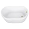 Kingston Brass 52-Inch Acrylic Oval Double Slipper Freestanding Tub with Overflow/Drain Assembly VTRS522928M7 - alternate 1