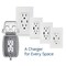 Leviton 3.6A USB Type-A/Type-A Wall Outlet Charger with 20A Tamper-Resistant Receptacles - Black T5832-E - alternate 2