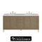 James Martin Vanities Chicago 72 in. Double Vanity, Walnut Whisper, w/ 3 CM Eternal Jasmine Pearl Silestone Top 503-V72-WLW-FEJP - alternate 1