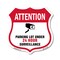 Signmission Video Surveillance Shield Sign Attention, 12 Inch X 12 Inch, Plastic Sign SHI-P-12-469 - alternate 1