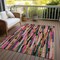Homeroots 9' X 12' Pink Black And Green Striped Washable Indoor Outdoor Area Rug 603231 - alternate 2