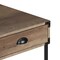 Homeroots 59" Oak Wood Wall Mounted H-Shape Writing Desk With Three Drawers 568258 - alternate 3