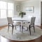 Homeroots 8' Silver Gray And Gold Round Oriental Washable Indoor Outdoor Area Rug 598072 - alternate 3