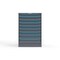 Strong Hold 9 drawer cabinet - (7x 3ft, 2x 4ft) - Blue accents - Keyed Alike S3044-PPAAS-0903FS - alternate 1