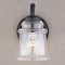 Vaxcel Toledo 1 Light Black Industrial Bathroom Vanity Fixture Clear Glass W0348 - alternate 4