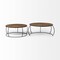 Homeroots Brown and Black Wood and Metal Round Nested Coffee Tables 376284 - alternate 2