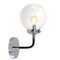 Jonathan Y Caleb 6" 1-Light Contemporary Transitional Iron/Glass LED Vanity Light, Chrome/Black JYL9056A - alternate 2