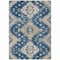 Homeroots 10' X 14' Navy Blue Beige And Ivory Medallion Washable Indoor Outdoor Area Rug 589013 - alternate 4