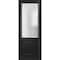 Sartodoors Slab Barn Door Panel 32 x 80 inches, Lucia 22 Matte Black with Rain Glass, Sturdy Finished Doors ,  LUCIA22S-BLK-32 - alternate 1