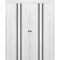 Sartodoors Sliding Closet Double Bi-fold Doors, Planum 0011 White Silk and Aluminum Strips, Sturdy Tracks Mold PLANUM0011DBF-WS-72 x 80 (4* 18x80) - alternate 1
