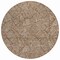 Homeroots 8' Brown And Beige Round Floral Washable Indoor Outdoor Area Rug 594613 - alternate 3
