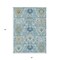 Homeroots 5' X 8' Sky Blue Ivory And Gold Damask Washable Indoor Outdoor Area Rug 599449 - alternate 3