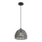 Jonathan Y Campana 10.25" 1-Light Bohemian Modern Woven Rope/Iron LED Pendant, Gray JYL6513D - alternate 1