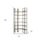Homeroots 90" Brown Nickel and Solid Wood Curved Six Tier Corner Bookcase 392230 - alternate 3