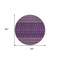 Homeroots 8' Purple Pink And Yellow Round Tribal Washable Indoor Outdoor Area Rug 582586 - alternate 2