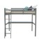 Homeroots Gray Solid Wood Full Double Size Loft Bed with Desk and Storage 490206 - alternate 3