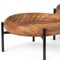 Homeroots Set of Two Brown Solid Wood Handmade Round Serving Trays With Stands 609086 - alternate 2