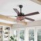 Jonathan Y Max 52" 3-Light Farmhouse Industrial Iron/Wood Mobile-App/Remote-Controlled LED Ceiling Fan, Black/Re JYL9721B - alternate 3