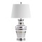 Jonathan Y Zilar Striped 28.75" Ceramic/Iron Classic Modern LED Table Lamp, Silver JYL6603A - alternate 2