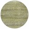 Homeroots 8' Artichoke Green Brown And Gray Round Striped Washable Indoor Outdoor Area Rug 605761 - alternate 2