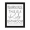 Homeroots Kids Bathroom Black Framed Print Bathroom Wall Art 530097 - alternate 1