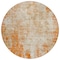 Homeroots 8' Orange And Ivory Round Abstract Washable Indoor Outdoor Area Rug 612342 - alternate 2