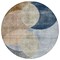 Homeroots 8' Sky Blue Brown And Beige Round Geometric Washable Indoor Outdoor Area Rug 604949 - alternate 2