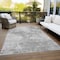 Homeroots 10' X 14' Gray Silver And Charcoal Nautical Washable Indoor Outdoor Area Rug 581742 - alternate 2