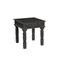 Homeroots 24" Black Distressed Solid Wood Square End Table 521951 - alternate 2