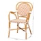 Bali & Pari Mattie Natural Rattan Dining Bistro Chair, Beige 269-14768-ZORO - alternate 3