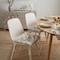 Homeroots Set of Two 17" Ivory and Brown Faux Fur Dining Chair Pads 476613 - alternate 2