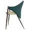 Leisuremod Sante Modern Leather Dining Arm Chair with Iron Legs in Cream/Green, 4PK SC53CRDG4 - alternate 2