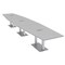 Skutchi Designs Hexagon Conference Table With Power Unit, 48 in W, 216 in L, Grey HAR-HEX.IR-48X216-DOU-U779-ESIL - alternate 1