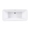 Kingston Brass 71-Inch Acrylic Oval Rectangular Double Ended Pedestal Tub with Drain, No Faucet Drillings VTSQ713224C426 - alternate 1