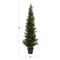 Pure Garden 5-Foot-Tall Artificial Cedar Topiary Trees Potted Indoor Outdoor UV Protection Plastic Tree in Pot 50-LG1110 - alternate 2