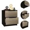 Homeroots 19" Wood Two Drawer Nightstand 453291 - alternate 3