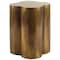 Homeroots 22" Brass And Antique Brass Brass End Table 380686 - alternate 2