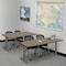 Regency Cain T-Base Training Seminar Table, 60 in W, 24 in L, Noble Oak MTRCT6024NOGY - alternate 3
