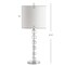 Jonathan Y Cary 27.5" Modern Stacked Crystal/Metal LED Table Lamp, Chrome/Clear, 2PK JYL5053A-SET2 - alternate 3
