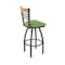 Holland Bar Stool Co Eleanor 36in Swivel Extra Tall Bar Stool with Bronze Finish, Medium Back and Graph Parrot Seat 880 - alternate 1