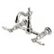 Kingston Brass Two-Handle Wall Mount Bridge Kitchen Faucet, Polished Nickel KS2446BPL - alternate 1