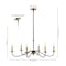 Jonathan Y Wicklow 34.75" 6-Light Bohemian Farmhouse Iron LED Chandelier, Brass Gold/Black JYL7559C - alternate 3