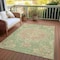 Homeroots 3' X 5' Artichoke Green Floral Medallion Washable Indoor Outdoor Area Rug 607830 - alternate 2