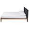 Baxton Studio Mariette Japandi Dark Grey Teddy Fabric and Walnut Brown Wood Queen Bed 257-14142-ZORO - alternate 2