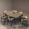 Leisuremod Ervilla Dining Arm Chair with Wicker Back and Leather Seat in Gray EC20GR-L - alternate 4