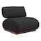 Homeroots 34" Black And Bronze Fabric And Upholstered Side Chair 572309 - alternate 3