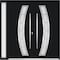 Vdomdoors Metal Double Doors Deux 6500 Black Enamel Frosted Glass 1 Sidelight Entry Modern Painted 84x96 (W72 DEUX6500DEXD-BLK-W72+12xH96-RH-O - alternate 1