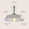 Jonathan Y Camila 14" 1-Light Classic Industrial Indoor/Outdoor Iron LED Semi-Flush Mount, Chrome JYL9516B - alternate 2