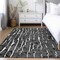 Homeroots 5' X 8' Black And Ivory Abstract Washable Indoor Outdoor Area Rug 588493 - alternate 2